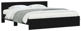 vidaXL Πλαίσιο Κρεβατιού Μαύρη Οξυά 180 x 200 cm Επεξεργασμένο ξύλο