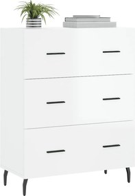 vidaXL Ντουλάπι Γυαλιστερό Λευκό 69,5x34x90 εκ. Επεξεργασμένο Ξύλο