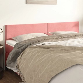vidaXL Κεφαλάρια Ροζ Βελούδινα 200x5x78/88 εκ.