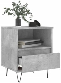 vidaXL Κομοδίνα 2 τεμ. Γκρι Σκυροδέματος 40x35x50 εκ. Επεξεργ. Ξύλο
