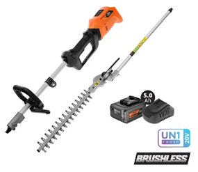 Krausmann US507-15B Πολυμηχάνημα Διαιρούμενο Επαναφορτιζόμενο 20V BL + Κλαδευτήρι Μπορντούρας + Μπαταρία 5.0Ah + Παρελκόμενα