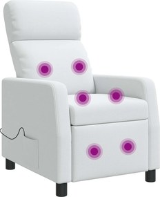 vidaXL Κάθισμα μασάζ Λευκό Ύφασμα