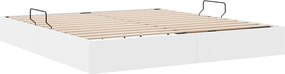 vidaXL Κρεβάτι Οθωμανικού Τύπου Καθαρό Λευκό 160 x 200 cm