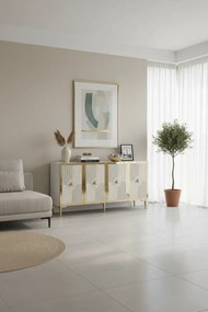 Stewehome πολυλειτουργική κονσόλα ντουλάπι για καφέ και βάση τηλεόρασης 150x32x75 cm