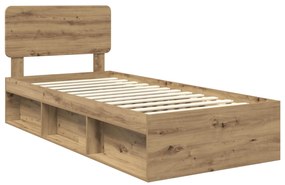 vidaXL Σκελετός Κρεβατιού Καρυδιά Χειροποίητης Εργασίας 100 x 200 cm