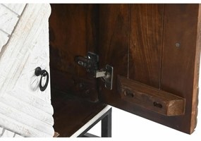 Τηλεόραση DKD Home Decor 180 x 40 x 60 cm Μαύρο Μέταλλο Λευκό Ξύλο από Μάνγκο