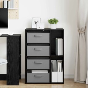 vidaXL Πλαϊνό γραφείο Μαύρη Δρυς 60 x 33,5 x 84 εκ