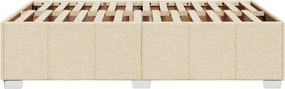 vidaXL Πλαίσιο Κρεβατιού χωρίς στρώμα Κρέμα 120x190 εκ. Υφασμάτινο