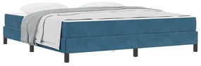 vidaXL Κρεβάτι box spring με στρώμα Σκούρο Μπλε 180 x 200 cm Βελούδο