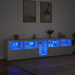 Μπουφές με Φώτα LED Λευκός 283 x 37 x 67 εκ. - Λευκό