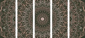 Εικόνα 5 μερών Mandala σε στυλ vintage - 100x50