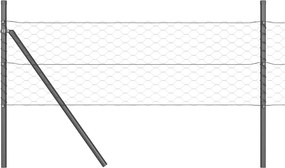 vidaXL Στύλος Περιφράξεων Γκρι 25 x 0,5 μ (50 mm πλέγμα) Ατσάλι