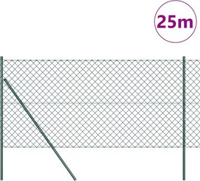 vidaXL Εξωτερικός Χάλυβας Αλυσίδας Επιφυλάξεως Δαπέδου 1 x 25 m Δίχτυ