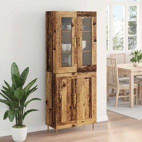 vidaXL Highboard 2 pcs Παλιό ξύλο Επεξεργασμένο ξύλο