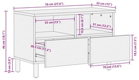 ΈΠΙΠΛΟ ΤΗΛΕΟΡΑΣΗΣ ΜΑΥΡΟ 70X33X46 ΕΚ. ΑΠΟ ΕΠΕΞΕΡΓ. ΞΥΛΟ 4017649