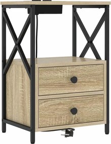 vidaXL Κομοδίνο Δρύς Sonoma 40 x 31 x 60 εκ. Επεξεργασμένο ξύλο