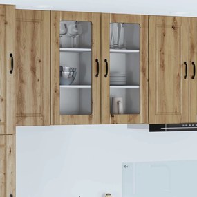 vidaXL Ραφιέρα τοίχου PORTO 2 pcs Artisan Oak Επεξεργασμένο ξύλο