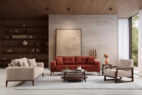 Τριθέσιος Καναπές - Sinor 3 - Χρώμα Μπεζ - 225x92x75εκ