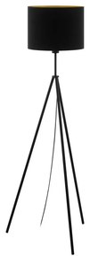 Φωτιστικό Δαπέδου Scigliati 98391 Black-Gold Eglo Μέταλλο,Ύφασμα