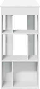 vidaXL Τραπέζι Μπαρ με Ράφια Λευκό 102 x 50 x 103,5 εκ.από Επεξ. Ξύλο