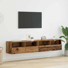 vidaXL Βάσεις τηλεόρασης 2 pcs Παλιό Ξύλο Επεξεργασμένο Ξύλο