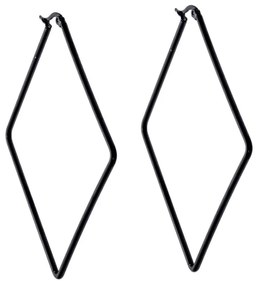Σκουλαρίκια Senza Steel 5,5cm Black Plated