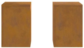 vidaXL Στήριξη φυτών 2 pcs Σκ rusty 24 x 24 x 35 εκ.