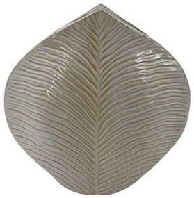 Βάζο Ανάγλυφο 24-15-50052 19,6x6,2x20cm Ecru-Brown Marhome Ceramic