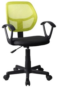 Office Chair 5156P with Arms Fylliana Black - Light Green 51*52*80/92 cm