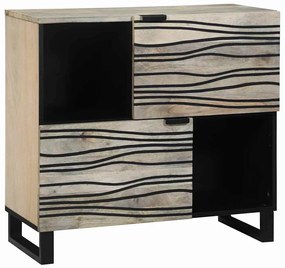vidaXL Μπουφές Λευκό 80 x 33 x 75 εκ Μασίφ ξύλο μάνγκο