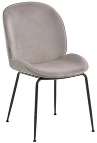 Καρέκλα Adelaide 264-000008 47x64x88cm Grey Βελούδο, Μέταλλο