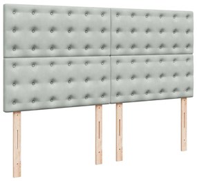 ΚΡΕΒΑΤΙ BOXSPRING ΜΕ ΣΤΡΩΜΑ ΑΝΟΙΧΤΟ ΓΚΡΙ 200X200 ΕΚ. ΒΕΛΟΥΔΙΝΟ 3294742