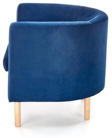 CLUBBY 2  leisure armchair dark blue / natural DIOMMI V-PL-CLUBBY_2-FOT-GRANATOWY