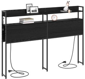 vidaXL Κεφαλάρι Αποθήκης Μαύρη δρυς 135 cm Επεξεργασμένο ξύλο