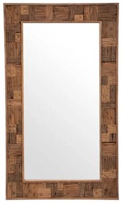 Διακοσμητικός καθρέπτης τοίχου Ori Atmosphera ορθογώνιος, με διαστάσεις 70x4x115cm - Σε απόχρωση ξύλου