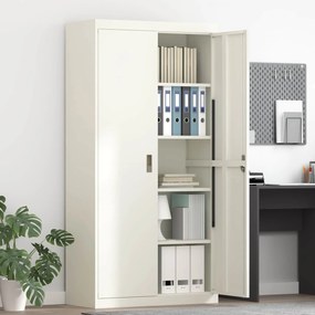 vidaXL Ντουλάπι αποθήκευσης Λευκός 90 x 40 x 180 cm Ατσάλι