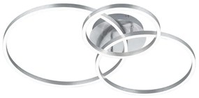 Φωτιστικό Οροφής - Πλαφονιέρα Winona 670810607 28W & 10W Led 78x62x11,5cm Nickel Mat Trio Lighting Metal