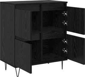 vidaXL Παραδοσιακά Πλευρικά Έπιπλα 2 pcs Μαύρη δρυς