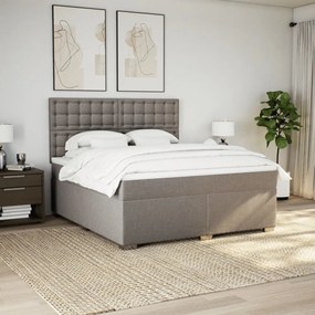 ΚΡΕΒΑΤΙ BOXSPRING ΜΕ ΣΤΡΩΜΑ TAUPE 180X200 ΕΚ. ΥΦΑΣΜΑΤΙΝΟ 3290585