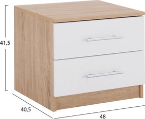 ΚΟΜΟΔΙΝΟ ΜΕΛΑΜΙΝΗΣ HM2220.06 SONAMA - ΛΕΥΚΟ 48x40,5x41,5 εκ.