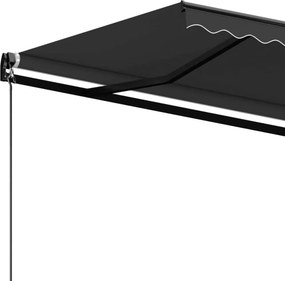 vidaXL Τέντα Συρόμενη Χειροκίνητη Ανθρακί 450 x 350 εκ.