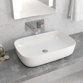 KARAG LT2143-P Νιπτήρας Επικαθήμενος Λευκό Πορσελάνη 60x39x14,5cm