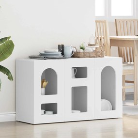 VidaXL Πλαϊνό γραφείο ELST Λευκό 100 x 35 x 59 εκ Επεξεργασμένο Ξύλο