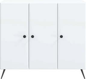 vidaXL Πλαϊνό γραφείο Λευκό 89 x 34,5 x 80 εκ Επεξεργασμένο Ξύλο