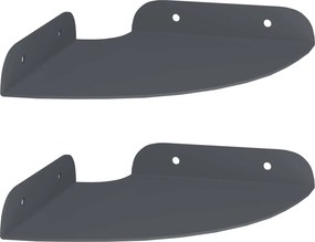 vidaXL Floating Ράφι Γωνίας 2 τμχ. Ανθρακί 15 x 15 x 2 εκ.