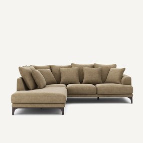 Γωνιακός καναπές από βελούδο stonewashed, ARMENTO