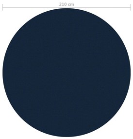 vidaXL Κάλυμμα Πισίνας Ηλιακό Μαύρο/Μπλε 210 εκ. από Πολυαιθυλένιο