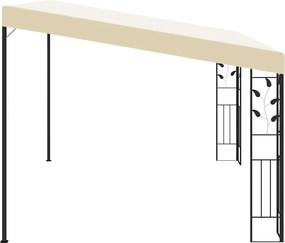 vidaXL Κιόσκι Επιτοίχιο Κρεμ 4 x 3 x 2,5 μ.