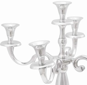 vidaXL Κηροπήγιο Ασημί 39x39x60 εκ. Αλουμίνιο