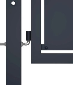 vidaXL Πόρτα Κήπου Ανθρακί 350x175 εκ. από Ατσάλι